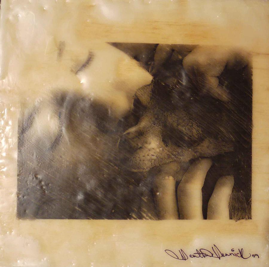 Pet Therapy Encaustic Photograph by Heather Hennick