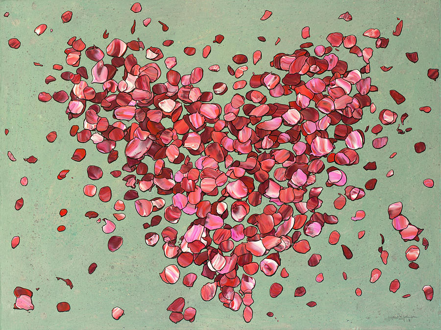 Rose Painting - Petal Arrangement by James W Johnson