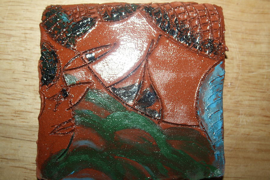 Petals - tile Ceramic Art by Gloria Ssali