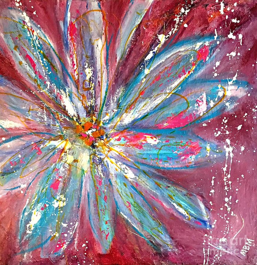 Petals Exploding Painting by Mary Mirabal