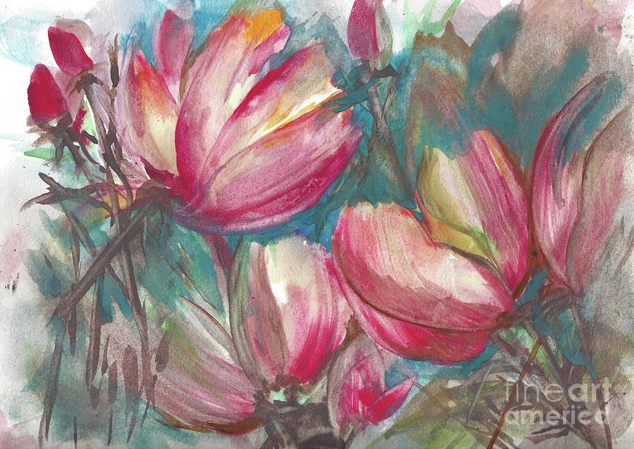 Petals in Pink Painting by Francelle Theriot