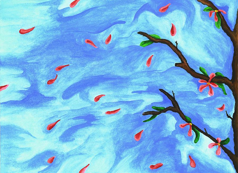 Petals in the Wind II Painting by Robert Morin