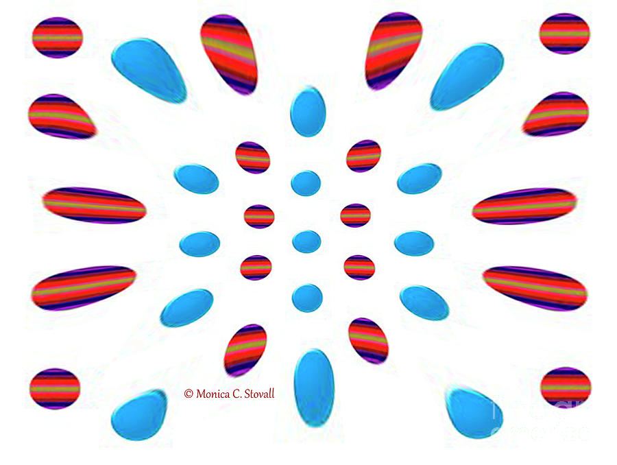 Petals N Dots P5 Digital Art by Monica C Stovall