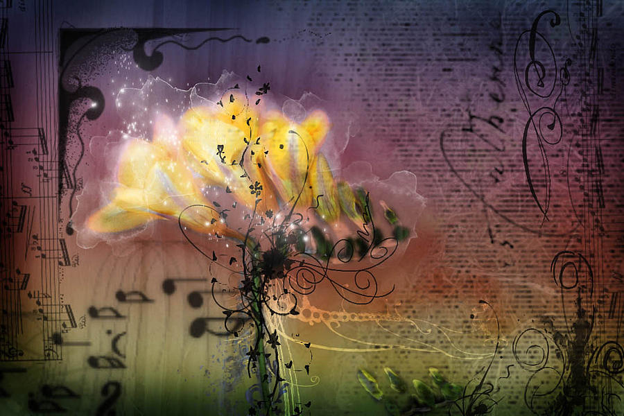 Petals of Music Digital Art by Kimberly Madson | Fine Art America