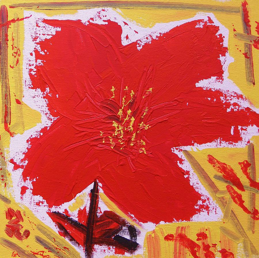Petals of Red Flame Painting by Mary Carol Williams