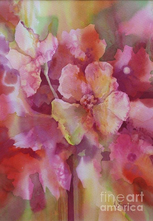 Petals, Petals, Petals Painting by Donna Acheson-Juillet