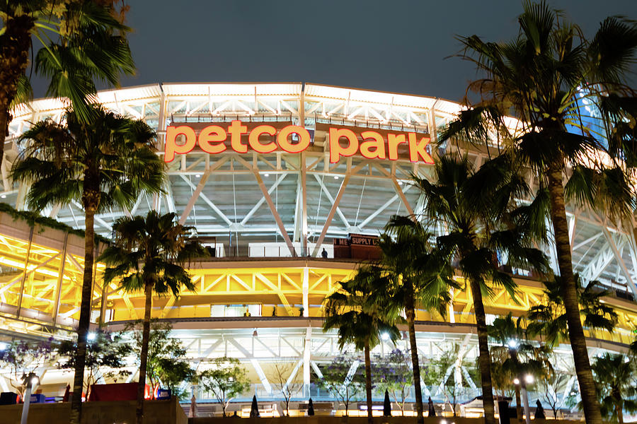 Petco Park Lit-Up Photograph by Robert VanDerWal