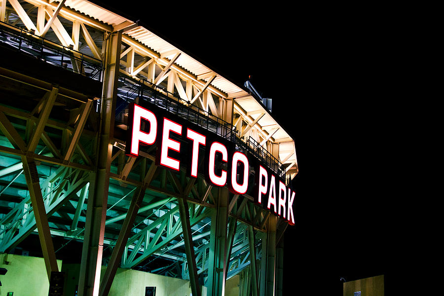 Special View of Petco Park at Night Photograph by Irv Lefberg - Pixels