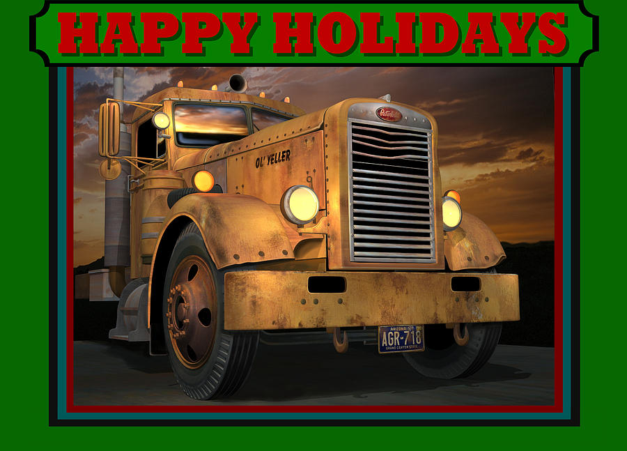 Pete Ol Yeller Happy Holidays Digital Art by Stuart Swartz