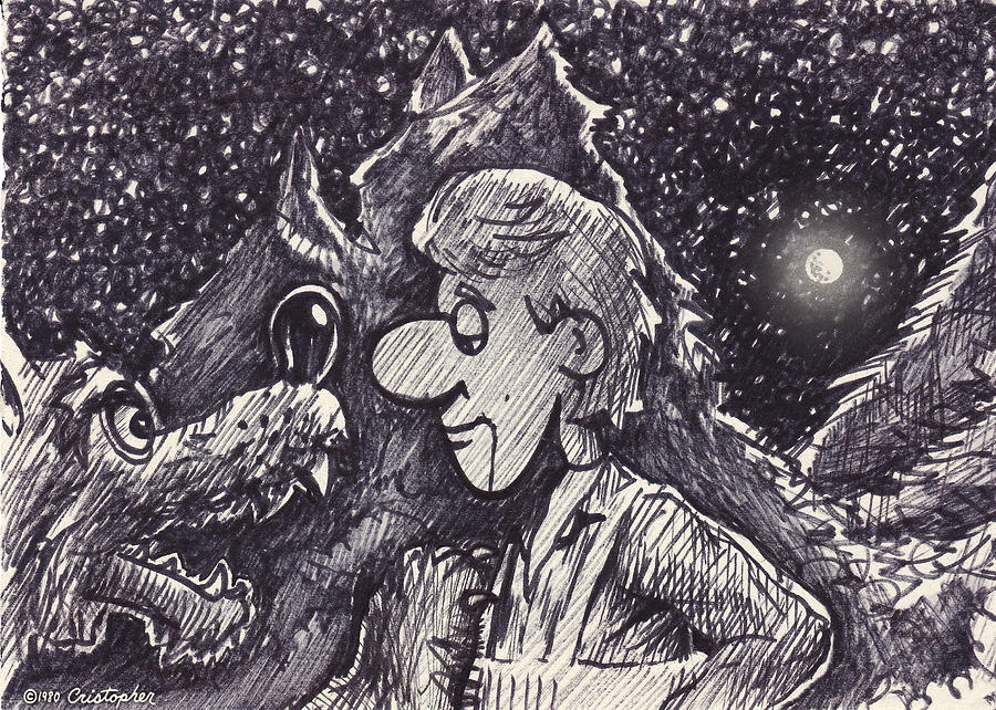 Peter and the Wolf  Drawing by Cristophers Dream Artistry