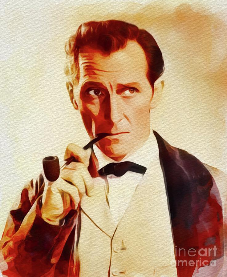 Hollywood Painting - Peter Cushing, Movie Legend by Esoterica Art Agency