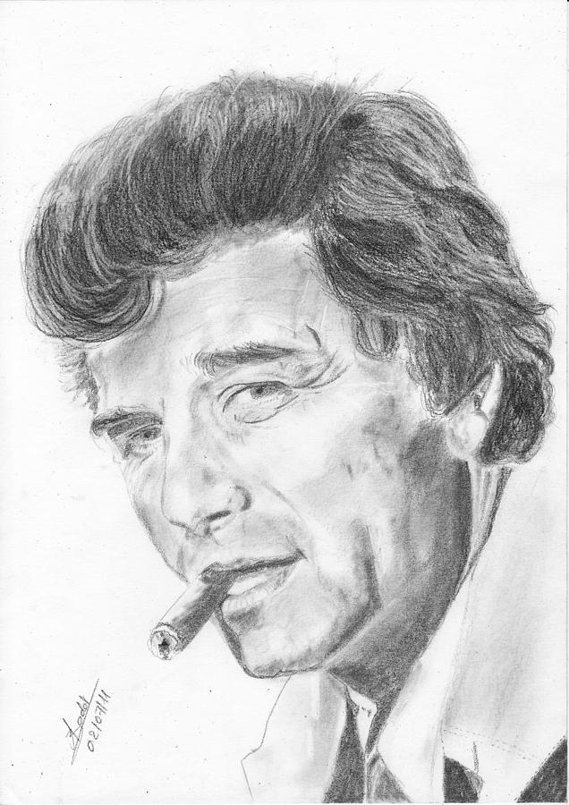 Peter Falk Drawing by Annie GODET