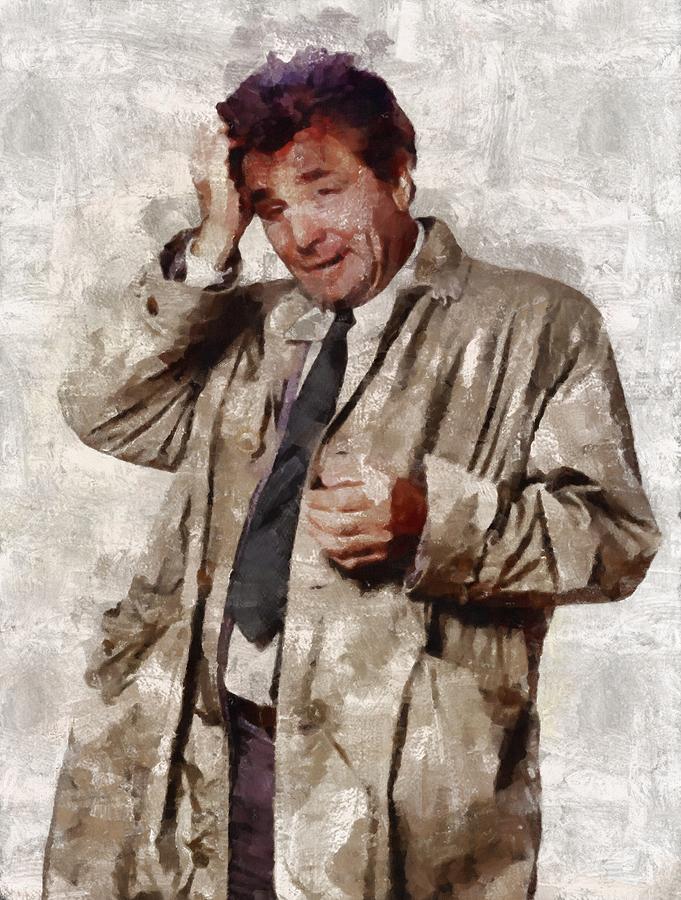 Peter Falk, Columbo Painting by Esoterica Art Agency