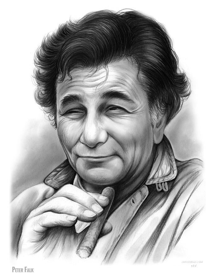 Peter Falk Drawing by Greg Joens