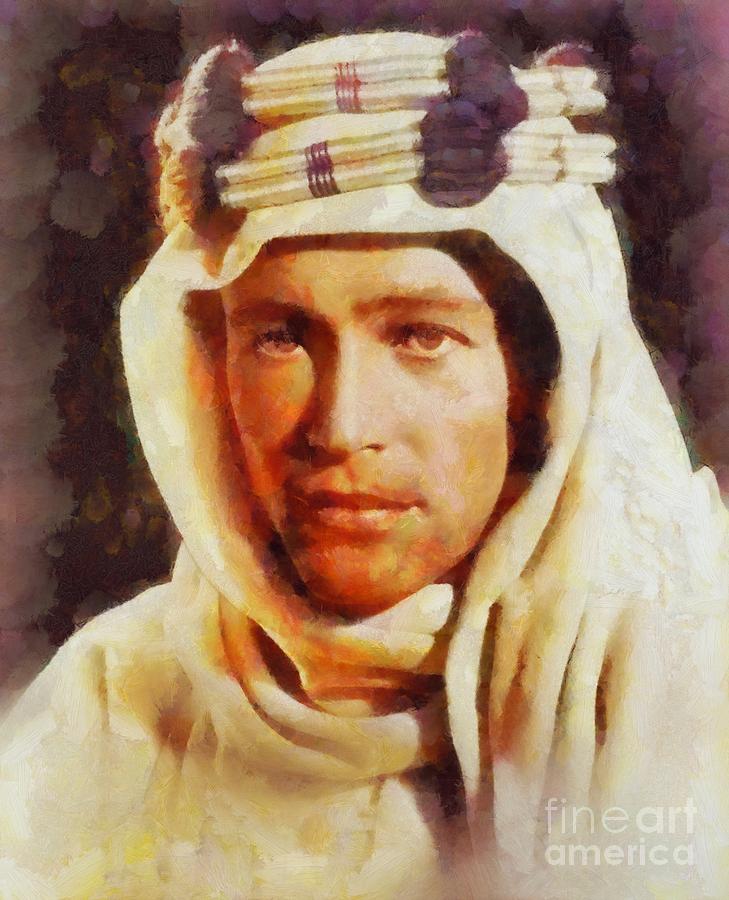 Hollywood Painting - Peter OToole as Lawrence of Arabia by Esoterica Art Agency