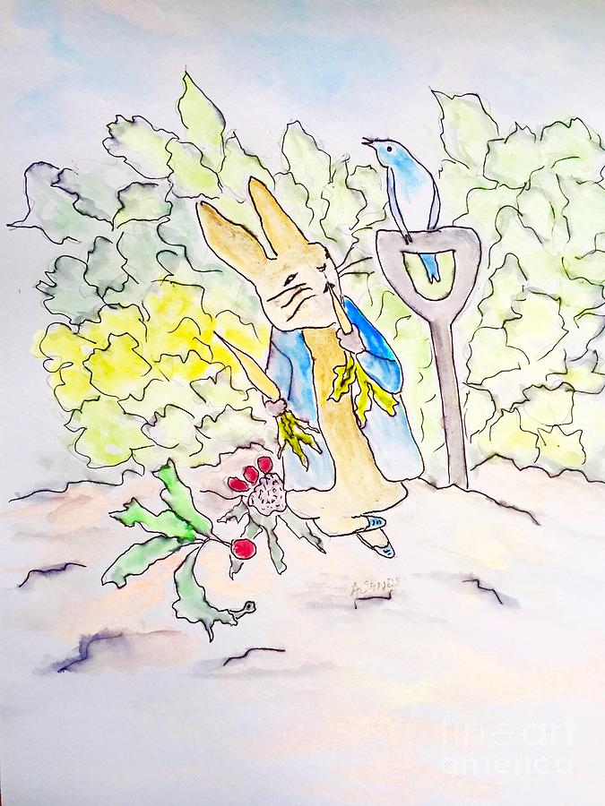 Peter Rabbit Painting by Anne Sands