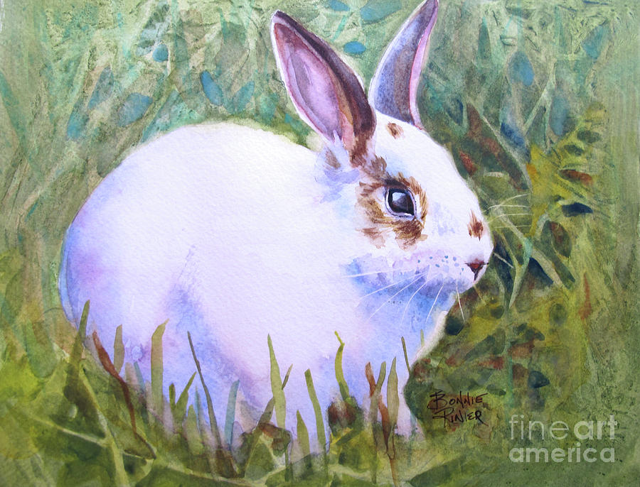 Peter Rabbit in the Grass Painting by Bonnie Rinier