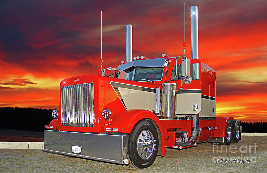 Peterbilt in Campbell River Sunrise Photograph by Randy Harris