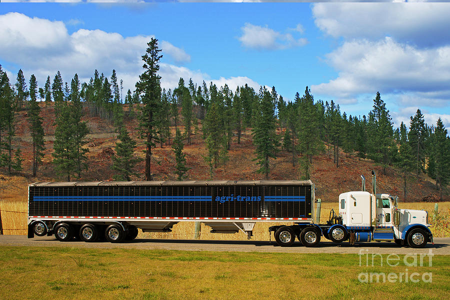 Peterbilt Truck and Trailer up in Northern B.C. Photograph by Randy Harris