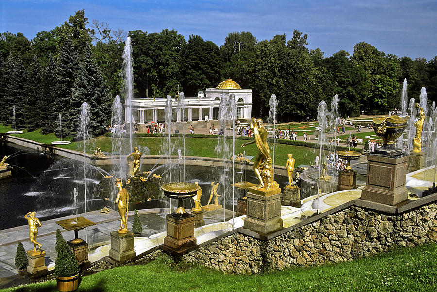 Fountain Photograph - Peterhof Gardens by Sally Weigand