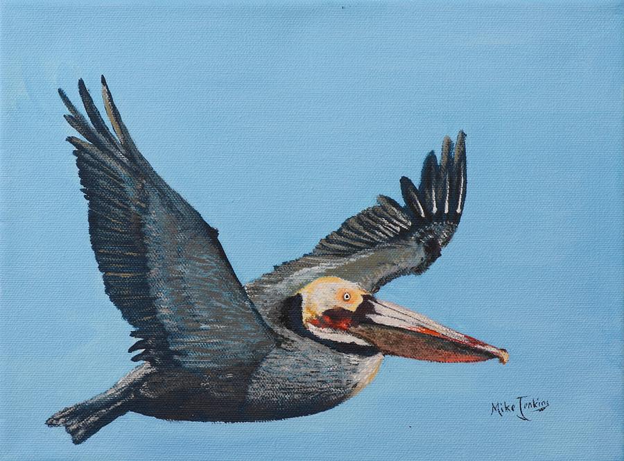 Petey the Pelican Painting by Mike Jenkins