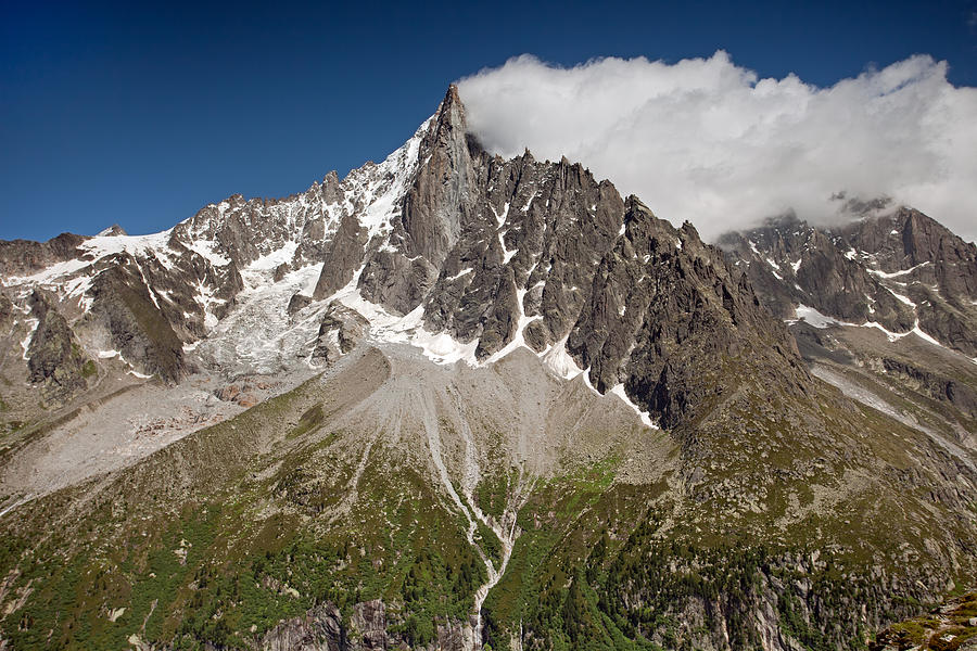 Petit Dru Stopping Clouds Photograph by Aivar Mikko