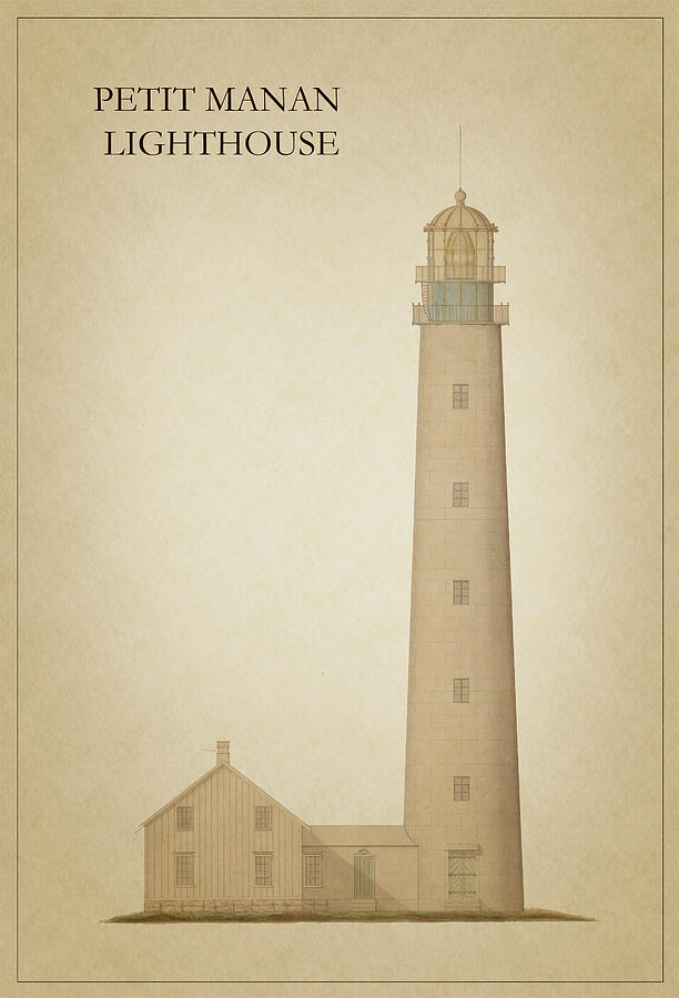 Lighthouse Drawing - Petit Manan Lighthouse by Ambro Fine Art