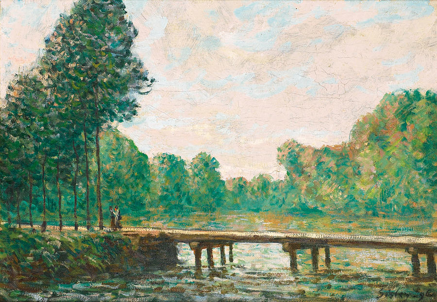 Petit pont sur lOrvanne Painting by Alfred Sisley