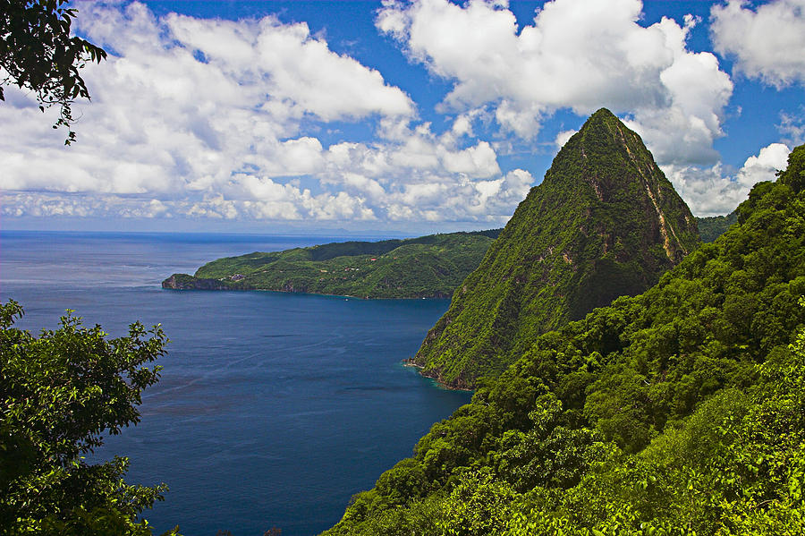 Petite Piton from Gros Piton-St Lucia Photograph by Chester Williams