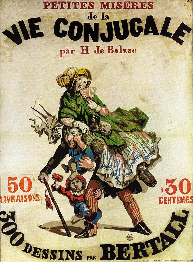 Petites Miseres De La Vie Conjugale - Vintage Play Advertising Poster Mixed Media