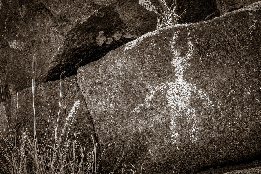 Petroglyph 2 Sepia Photograph by James Barber