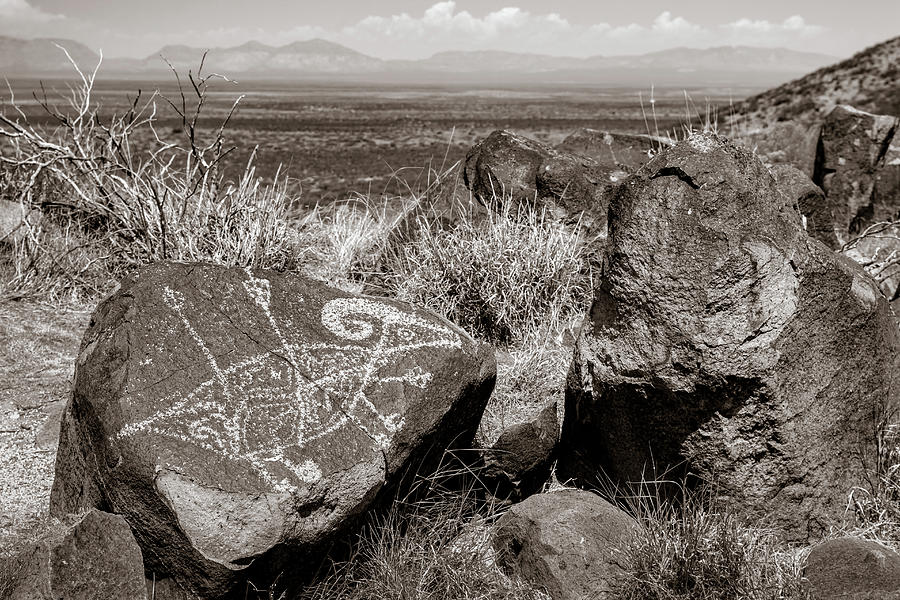 Petroglyph 5 Sepia Photograph by James Barber