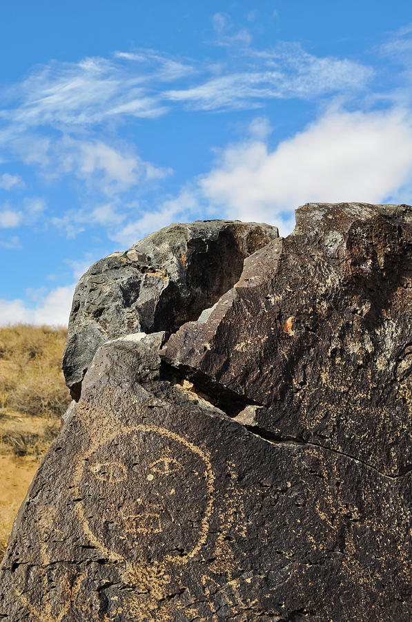 Petroglyph Monument Face Photograph by Kyle Hanson