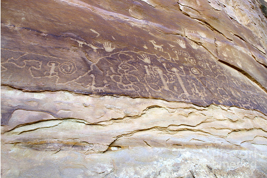 Petroglyph Panel in Mesa Verde National Park Photograph by Karen Foley
