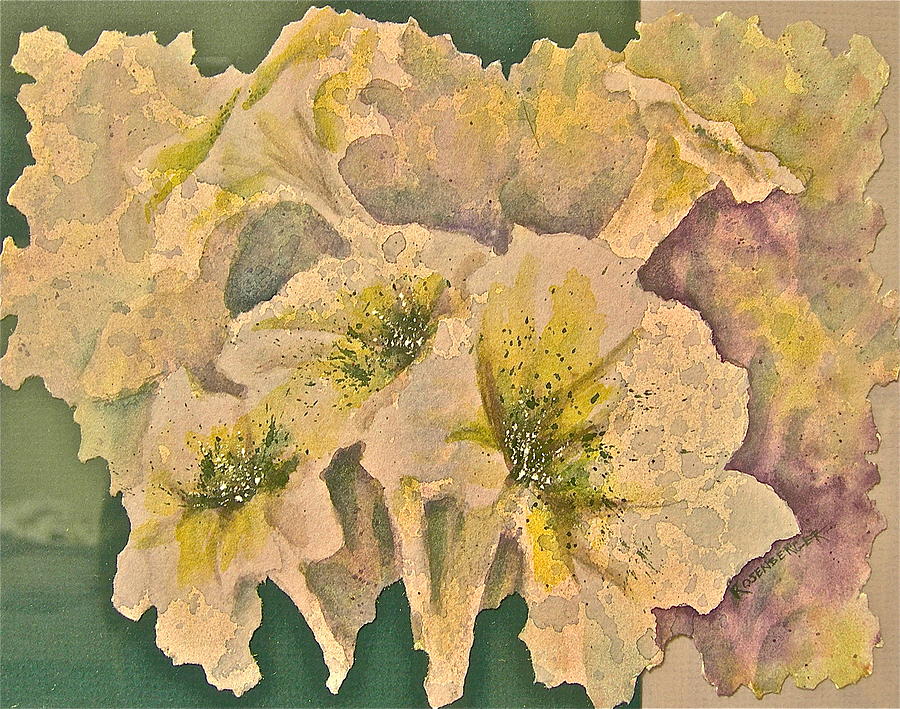 Petunia Grouping Painting by Carolyn Rosenberger