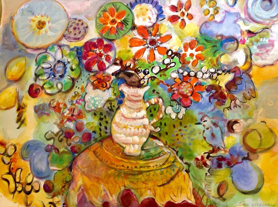 Flowers Painting - Petunia by Joyce Lieberman Flowers Painting - Petunia by Joyce Lieberman