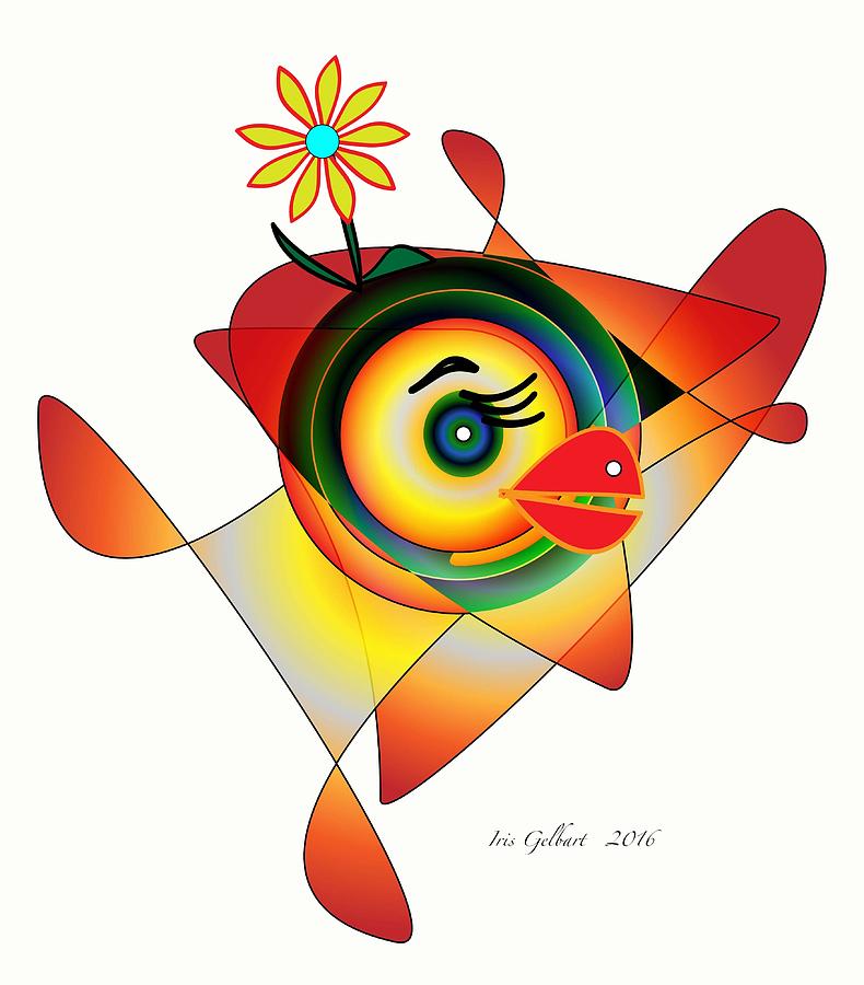 Petunia Parrot Digital Art by Iris Gelbart