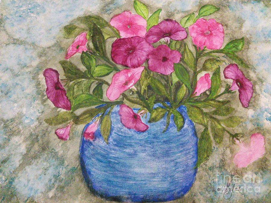  Petunias Painting by Susan Nielsen