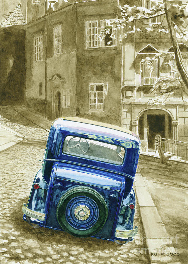 Peugeot 201C Painting by Oleg Konin