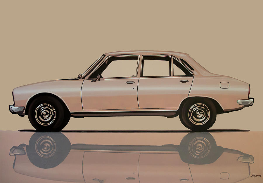 Transportation Painting - Peugeot 504 1968 Painting by Paul Meijering