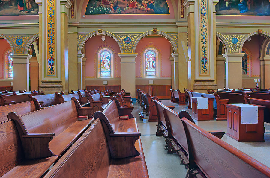 Pews - Saint Mary of the Angels - Chicago Photograph by Nikolyn McDonald
