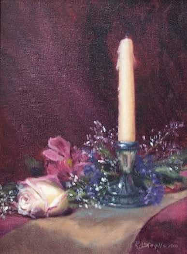 Pewter and Rose Painting by Ruth Ann Sturgill Pewter and Rose Painting by Ruth Ann Sturgill