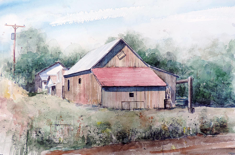 Barn Painting - Peyton Barn by Richard Hahn