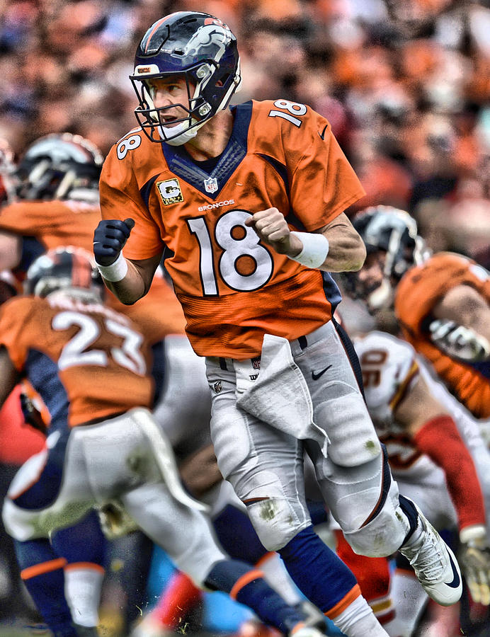 Peyton Manning Denver Broncos Greeting Card