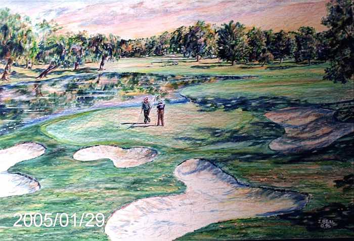 Sports Drawing - PGA Michigan by James Beal Sports Drawing - PGA Michigan by James Beal