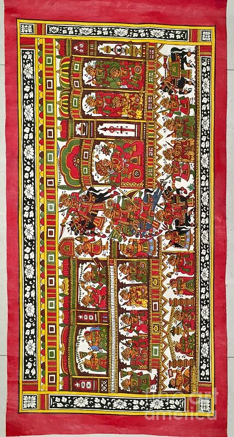 Phad Painting On Royal Procession II Painting by The Kaarigars - Fine ...