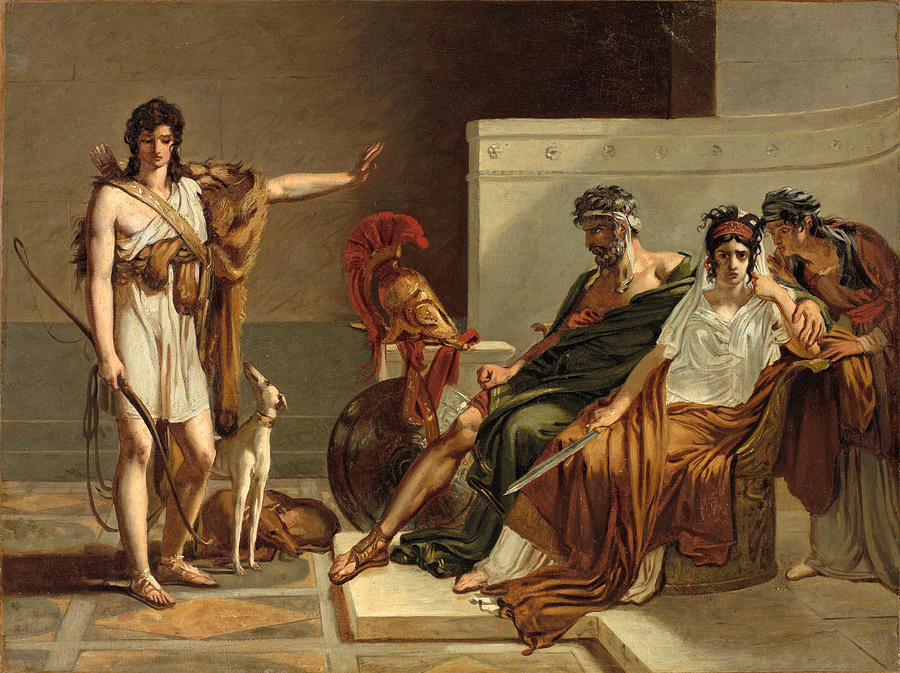  Phaedra and Hippolytus Painting by Pierre-Narcisse Guerin