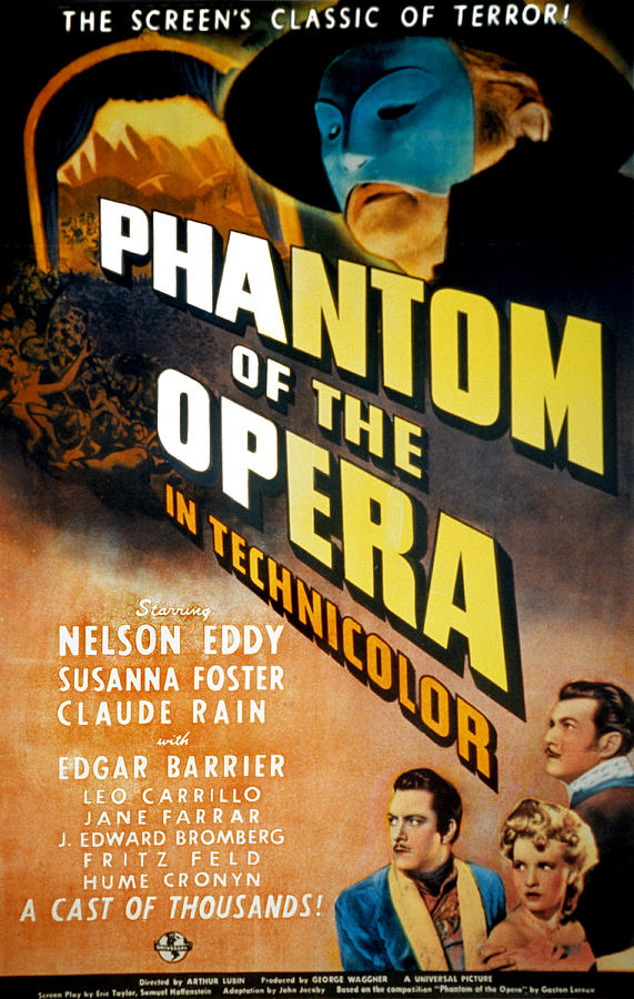 Phantom Of The Opera, Claude Rains Photograph by Everett