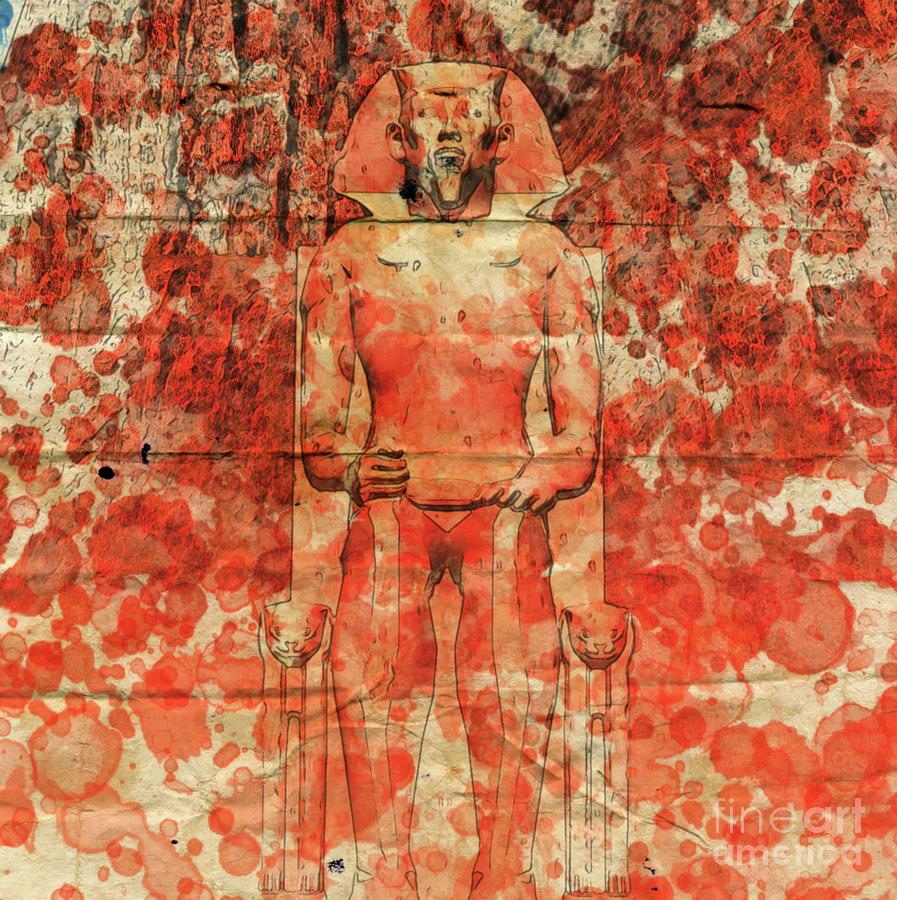 Fantasy Digital Art - Pharaoh by Raphael Terra and Mary Bassett by Esoterica Art Agency