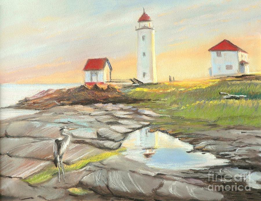 Phare de l'ile Verte Pastel by Louise Lavallee - Fine Art America